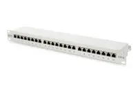 Digitus | Patch Panel | DN-91624S | Category: CAT 6; Ports: 24 x RJ45; Retention strength: 7.7 kg; Insertion force: 30N max | 48.2 x 4.4 x 10.9 cm | White