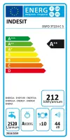 INDESIT Dishwasher | DSFO 3T224 C S | Free standing | Width 45 cm | Number of place settings 10 | Number of programs 9 | Energy efficiency class E | Display | Silver