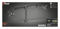 Trust GXT 1120 Mara Dual Monitor Arm 81,3 cm (32") Laud Must – pilt 17