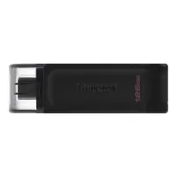 Kingston | USB Flash Drive | DataTraveler 70 | 128 GB | USB 3.2 Gen 1 Type-C | Black