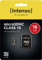 Micro SDHC Mälukaart 16GB Class10 + Adapter