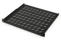 Digitus | 1U Fixed Shelf for Racks | DN-19 TRAY-1-400-SW | The shelves for fixed mounting can be installed easy on the two front 483 mm (19“) profile rails of your 483 mm (19“) network- or server cabinet. Due to their stable, perforated steel sheet with a high load capacity, they are the optimal surface for components which are not 483 mm (19”) sui