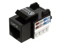 Class E CAT 6 Keystone Jack | DN-93601 | Unshielded RJ45 to LSA | Cable installation via LSA strips, color coded according to EIA/TIA 568 A & B; The Cat 6 keystone module supports transmission speeds of up to 1 GBit/s & 250 MHz in connection with cat 6 or higher network installation cables | White