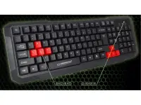 Esperanza EGK102R Aspis Mänguri USB Klaviatuur