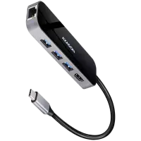 Axagon Multiport USB 3.2 Gen 1 hub. HDMI, Gigabit LAN and Power Delivery. 20 cm USB-C cable.