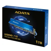 ADATA | LEGEND 710 | 1000 GB | SSD form factor M.2 2280 | Solid-state drive interface PCIe Gen3x4 | Read speed 2400 MB/s | Write speed 1800 MB/s