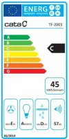 CATA | Hood | TF 2003 600 GBK | Telescopic | Energy efficiency class C | Width 60 cm | 390 m³/h | Mechanical control | LED | Black Glass – pilt 5