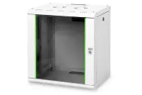 Digitus | Wall Mounting Cabinet | DN-19 12-U | IP protection class: IP20; Front door: Glass door, single opening; Cabinet type: Wall mounting cabinet; Equipment mounting depth min.-max.: 305-370 mm; Load capacity: 100 kg | Grey