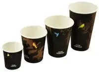 Topsid ühekordsed, paber, COFFEE, 355 ml, D90 mm, 50 tk