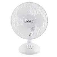 Adler | AD 7302 | Desk Fan | White | Diameter 23 cm | Number of speeds 2 | Oscillation | 22 W