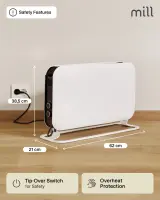 Mill | Heater | SG2000MEC | Convection Heater | 2000 W | Number of power levels 3 | Suitable for rooms up to 5-20 m² | White | N/A – pilt 9