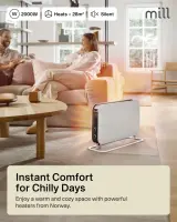 Mill | Heater | SG2000MEC | Convection Heater | 2000 W | Number of power levels 3 | Suitable for rooms up to 5-20 m² | White | N/A – pilt 15