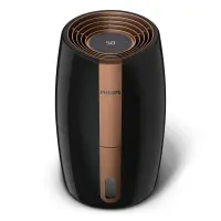 Philips | HU2718/10 | Humidifier | 17 W | Water tank capacity 2 L | Suitable for rooms up to 32 m² | NanoCloud technology | Humidification capacity 200 ml/hr | Black/Copper – pilt 2