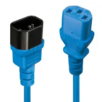 Lindy 30471 toitekaabel Must, Sinine 1 m C14 pistikut C13 pistikut – pilt 4
