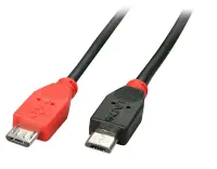 Lindy 31758 USB-kaabel USB 2.0 0,5 m Micro-USB B Must