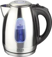 Adler | Kettle | AD 1223 | Standard | 2200 W | 1.7 L | Stainless steel | 360° rotational base | Stainless steel – pilt 15