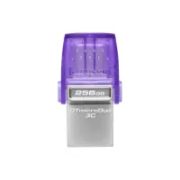 Kingston | DataTraveler | DT Micro Duo 3C | 256 GB | USB Type-C and Type-A | Purple