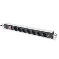 Digitus | Aluminum outlet strip with switch | DN-95402 | Sockets quantity 7