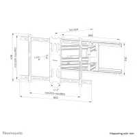 Neomounts WL40S-850BL18 telerikinnitus 2,18 m (86") Must – pilt 16