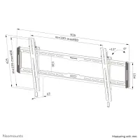 Neomounts WL35-550BL18 telerikinnitus 2,18 m (86") Must