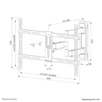Neomounts WL40-550BL16 telerikinnitus 165,1 cm (65") Must – pilt 8