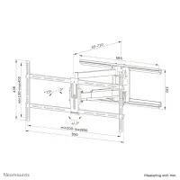Neomounts WL40-550BL18 telerikinnitus 190,5 cm (75") Must – pilt 10
