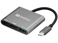 Sandberg 136-00 USB-graafikaadapter Alumiinium, Valge