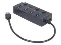 GEMBIRD 4-port USB HUB black