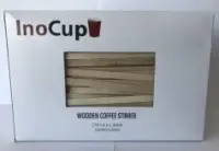 INOCUP, Kohvisegamispulgad, puidust, 178x6x1,3 mm, 1000tk