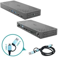 i-tec CATRIPLE4KDOCKPD2 sülearvuti dokk ja pordireplikaator Juhtmega ühendatud USB 3.2 Gen 2 (3.1 Gen 2) Type-C Hall