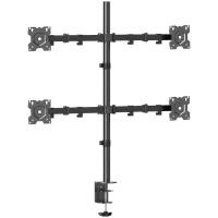 ONKRON Quad Monitor Stand for 13 to 34-Inch LCD LED OLED Screens up to 8 kg, Black