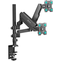 ONKRON Dual Monitor Desk Mount Stand for 13” to 32-Inch LCD LED Screens, Black