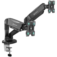 ONKRON Dual Monitor Desk Mount Stand for 13 to 32-Inch LCD LED Monitors up to 8 kg, Black