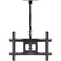 ONKRON Ceiling TV Mount Bracket Height Adjustable for 32 to 80 Inch LED LCD TVs, Black