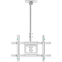 ONKRON Ceiling TV Mount Bracket Height Adjustable for 32 to 80 Inch LED LCD TVs, White