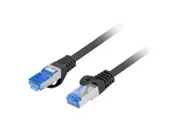 Lanberg | Patch Cord cat. 6 FTP | PCF6A-10CC-0025-BK | S/FTP | S/FTP shielding type – Aluminium braid on wire and each pair foiled additionally. The coating is made of low-smoke and Halogen-free materials (LSZH). Category compliance confirmed by Fluke tester.  Stranded wires made from CCA | Black