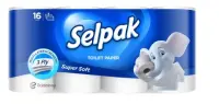 Tualettpaber SELPAK, 3 kihiline, 16.8m, 140 lehte, 16tükki