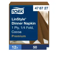 Õhtusöögissalvrätikud Tork LinStyle  4F, 39 x 39 cm, 50 tk, kakaovärvi 478727