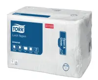Lõunasöögisalvrätik Tork, 1-kihiline, valge, 32.5x32.5 cm, 500tk 509300