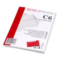 Ümbrikud C6 114x162 mm, 25 tk