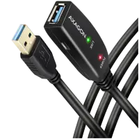 Axagon Active extension USB 3.2 Gen 1 A-M > A-F cable, 5 m long. Power supply option.