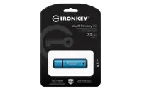 Kingston Technology IronKey Vault Privacy 50 USB-välkmälu 32 GB USB tüüp A 3.2 Gen 1 (3.1 Gen 1) Must, Sinine – pilt 2