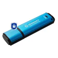 Kingston Technology IronKey Vault Privacy 50 USB-välkmälu 32 GB USB tüüp-C 3.2 Gen 1 (3.1 Gen 1) Must, Sinine