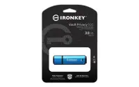Kingston Technology IronKey Vault Privacy 50 USB-välkmälu 32 GB USB tüüp-C 3.2 Gen 1 (3.1 Gen 1) Must, Sinine – pilt 8