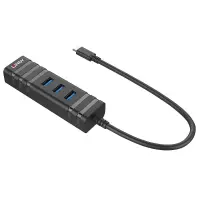 Lindy 43249 jaotur USB 3.2 Gen 1 (3.1 Gen 1) Type-C 5000 Mbit/s Must – pilt 2