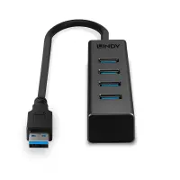 Lindy 43324 jaotur USB 3.2 Gen 1 (3.1 Gen 1) Type-A 5000 Mbit/s Must – pilt 7