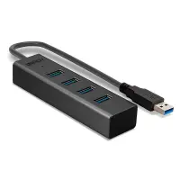 Lindy 43324 jaotur USB 3.2 Gen 1 (3.1 Gen 1) Type-A 5000 Mbit/s Must – pilt 12