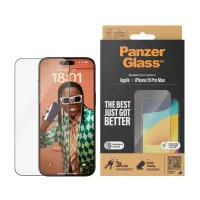 PanzerGlass | Screen protector | Apple | IPhone 15 Pro Max | Glass | Transparent | Ultra-wide fit, Scratch resistant, Drop protection, EasyAligner included