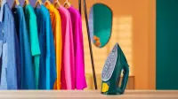 Philips | Iron | DST7050/70 | Steam Iron | 2800 W | Water tank capacity 300 ml | Continuous steam 50 g/min | Steam boost performance 250 g/min | Green – pilt 2