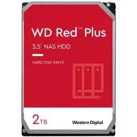 HDD NAS WD Red Plus 2TB CMR, 3.5'', 64MB, 5400 RPM, SATA, TBW: 180